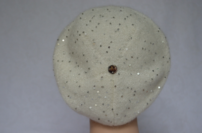 Женский одинарный тонкий берет с пайетками Визио Италия фото