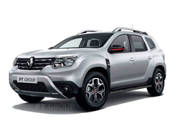 Защита порогов прямая 63 мм ШАГРЕНЬ (ППК) RENAULT Duster 2021-. Арт. RDU-21-330302.22