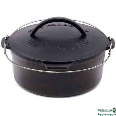 Духовка голландская (чугунная) 5.2л, крышка с логотипом, 2 ручки, для гриля XXL/XL/L/M 117052
