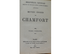 Oeuvres choisies. Sébastien-Roch-Nicolas Chamfort (1884)