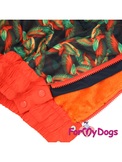 Комбинезон для крупной собаки Черно/оранжевый