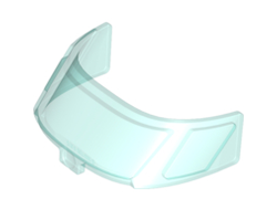 Glass for Aircraft Fuselage Curved Forward 6 x 10 Top with 3 Window Panes, Trans-Light Blue (87612 / 4567994 / 6273457)