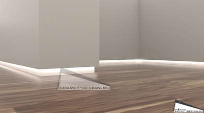 ТЕНЕВОЙ ПЛИНТУС PRO DESIGN - БЕЛЫЙ - 7209