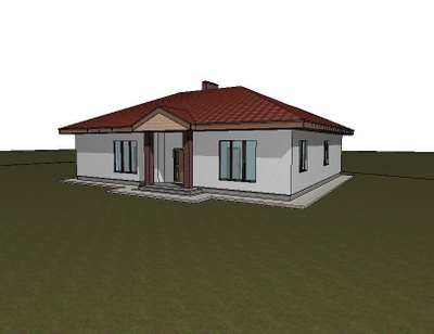 Одноэтажный дом с четырьмя спальнями 160м² (S17)