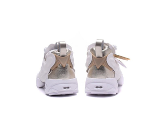 Женские кроссовки Reebok insta pump белые с золотом