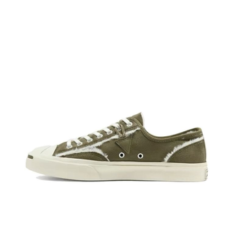 Кеды Converse Jack Purcell Faux Fur Lined leather кожаные зеленые низкие