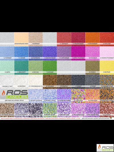 Насыпные свечи RosCandles голубые &quot;Голубой&quot; - мешок 25кг