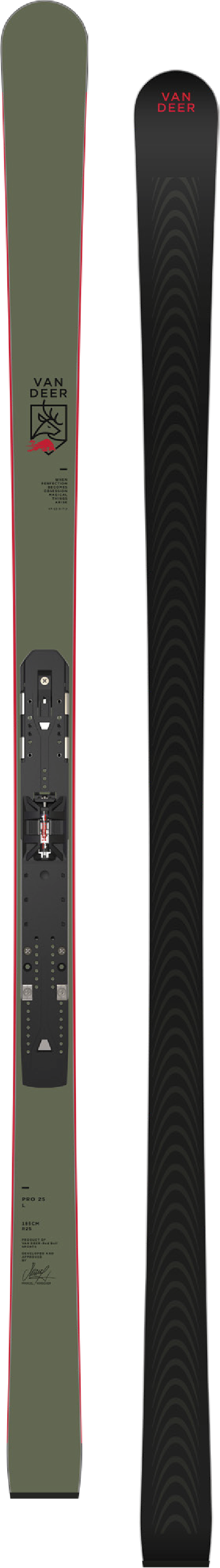 Pro-series Van Deer PRO XL 189cm R28 khaki [INF10] с креплениями Marker; COMP 16 DIN 6-16 (khaki)
