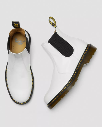 Dr Martens 2976 Yellow Stitch Smooth Leather Chelsea Boots