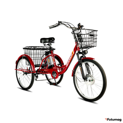 Электровелосипед трицикл РВЗ Чемпион (RVZ-HZ-01) красный