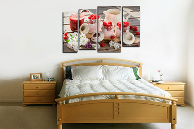 Модульная картина "Ягодные сливки"