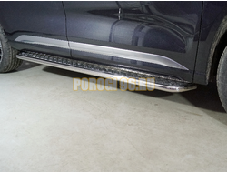 Пороги с площадкой 42,4 мм ТСС для Exeed VX 2023-