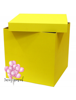 коробка сюрприз для шаров и подарков желтая, купить с доставкой Краснодар