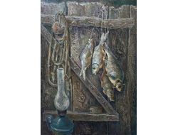 Картина «В чулане рыбака» 2021 год Рожкова И.А.