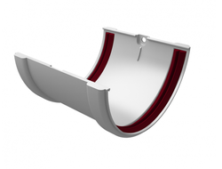 Соединитель желобов ПВХ Grand Line белый