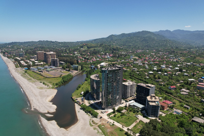 Студия с видом на море в долгосрочную аренду, пригород Батуми, 11-й этаж. До моря 50 метров!