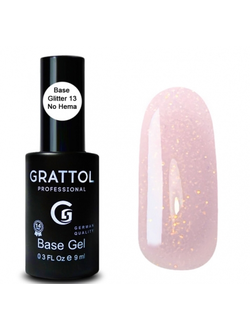 База Grattol для гель-лака Glitter 13 ( 9 мл ) GTGB13
