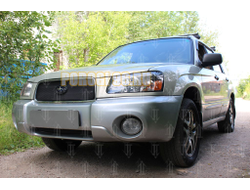 Защита радиатора Subaru Forester II 2002-2005 black низ