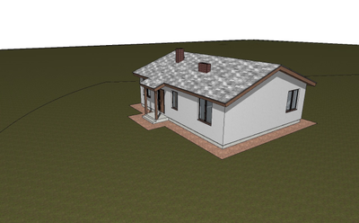 Одноэтажный дом с тремя спальнями 90м² (S73)