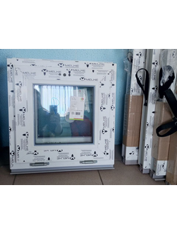 000010 Окно ширина 450 высота 450. Профиль Melke 60 , 32 стеклопакет, ФРАМУЖНОЕ ОТКРЫВАНИЕ