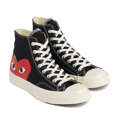 Converse cdg black high top on sale