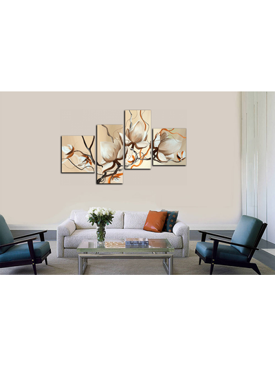 Модульная картина "Белые взрывы"