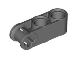 Technic, Axle and Pin Connector Perpendicular 3L with 2 Pin Holes, Dark Bluish Gray (42003 / 4210857 / 6273715)