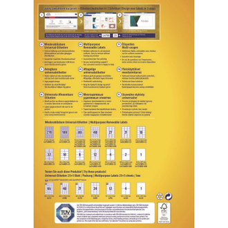 Этикетки самоклеящиеся L4735REV-25Удаляемые,210х297мм,IJ+L+K+CL, 25шт/уп