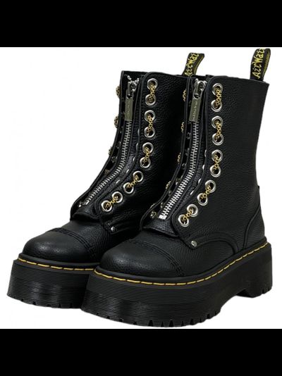 Dr Martens 1490 Sinclair Combs Leather Platform Black