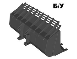 ! Б/У - Technic Digger Bucket 15 x 23 with VOLVO Logo and Metal Plates Pattern on Both Sides Stickers - Set 42030, Black (15265pb01) - Б/У