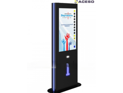 Терминал информационный «Tactile-VERT-1(43)V», тактильно-сенсорный, со стандартным ПО, с индукционно