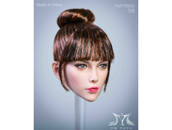 Женская голова (скульпт) с высокой прической 1/6 scale  (YMT050D) - YMTOYS