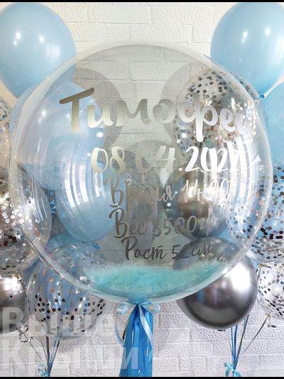 Сет "Нежно голубой" (21 шарик)