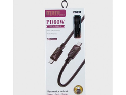 Кабель USB MRM PD93T Type-C-C 6A 60W 1500mm (White)  10pcs