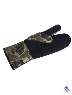 Рукавицы неопреновые 7мм Marlin NORD camo 3х-палые ОП р.L