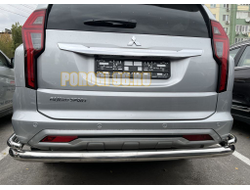 Защита заднего бампера угловая двой большая d76/42 для Mitsubishi Pajero Sport (2021-...)