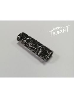 Украшение пришивное "Розы", цв. Никель