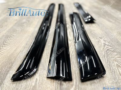 Молдинги Toyota Land Cruiser Prado 150 черные с хромом