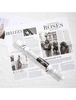 Пленка флористическая "Газета Roses" 57*57см 20шт Белый ПЛ23/1