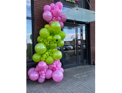 Разнокалиберная арка с шарами Баблс