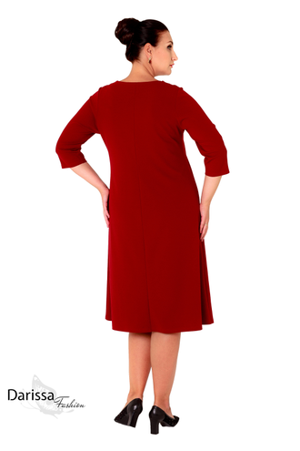 Платье А-силуэта РИММА Р004-бордовый (52-64)