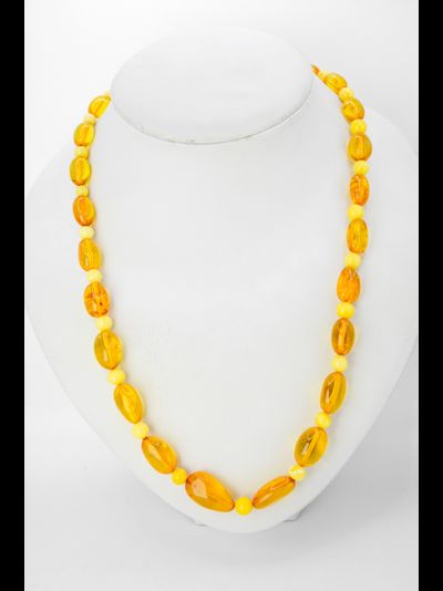 Бусы из медового натурального янтаря 03176