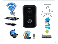 DaHua VTO2111D-WP WiFi/LAN панель видеодомофона с интерком связью, ночное видение, считыватель карт доступа Mifare, с DVR, HD