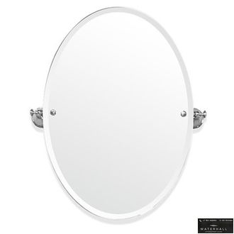 TW Harmony 021, вращающееся зеркало овальное 56*8*h66, цвет держателя: белый/хром