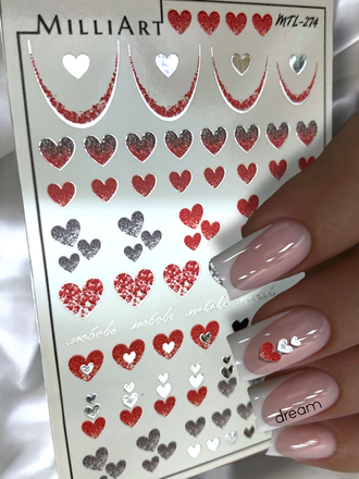 Слайдер-дизайн MilliArt Nails Металл MTL-274