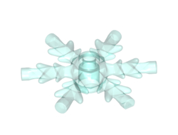 Rock 4 x 4 Crystal, Ice Snowflake, Trans-Light Blue (x789 / 6136391 / 6278421)