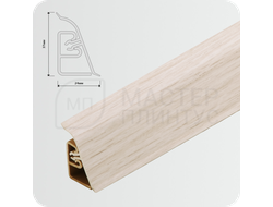 Пластиковый Плинтус для столешницы CEZAR BL44 - дуб беленый