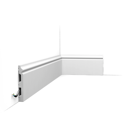 Плинтус ORAC Decor SX118, дюрополимерный, влагостойкий, ударопрочный, под покраску, длина 2 метра