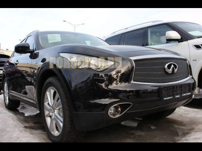 Защита радиатора Infiniti FX37 2010-2012/FXII37 2012-2013/QX70 2013- (дизель) black низ PREMIUM