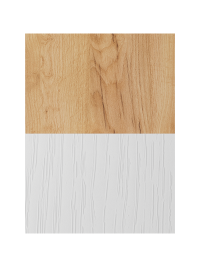 ТВМ-1 Тумба под ТВ Белый с тиснением/Дуб крафт золотой